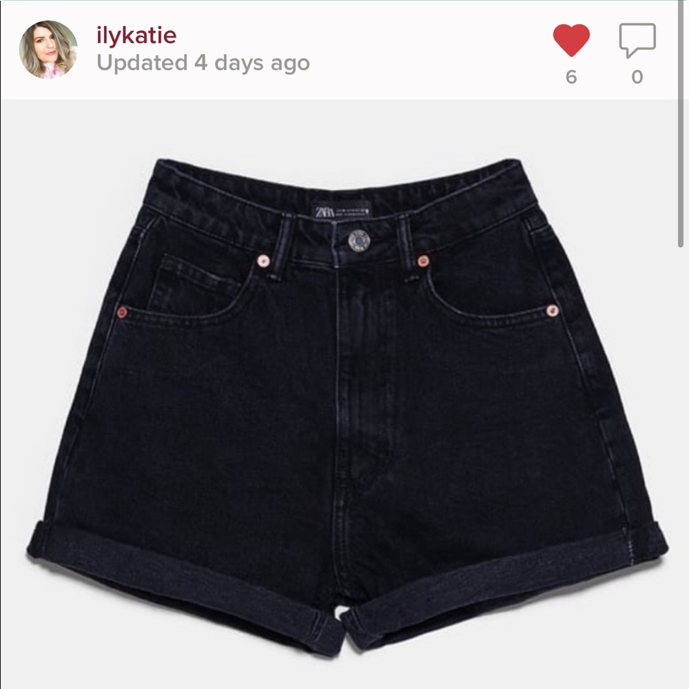 Zara Mom Fit High Rise Denim Shorts 12 NWT